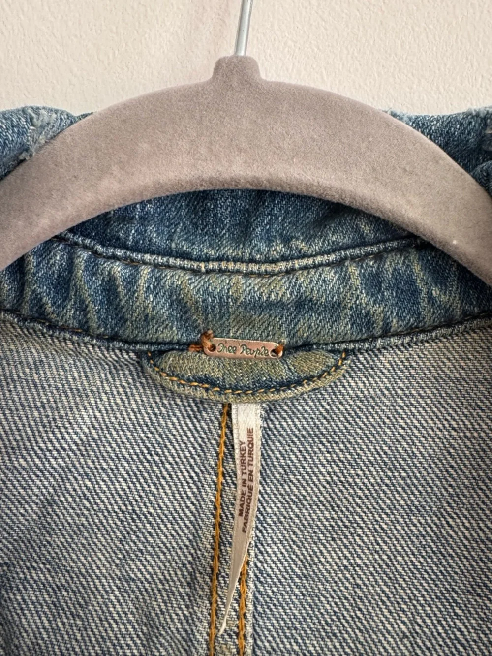 Free People Distressed Denim Jacket - Picture 3 of 4